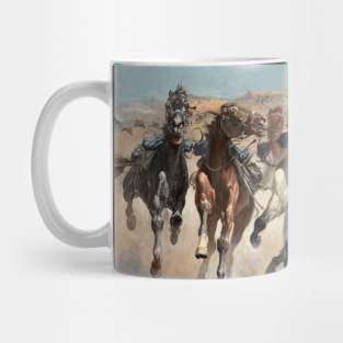 Dismounted The Fourth Troopers Moving the Led Horses (1890) by Frederic Remington Mug